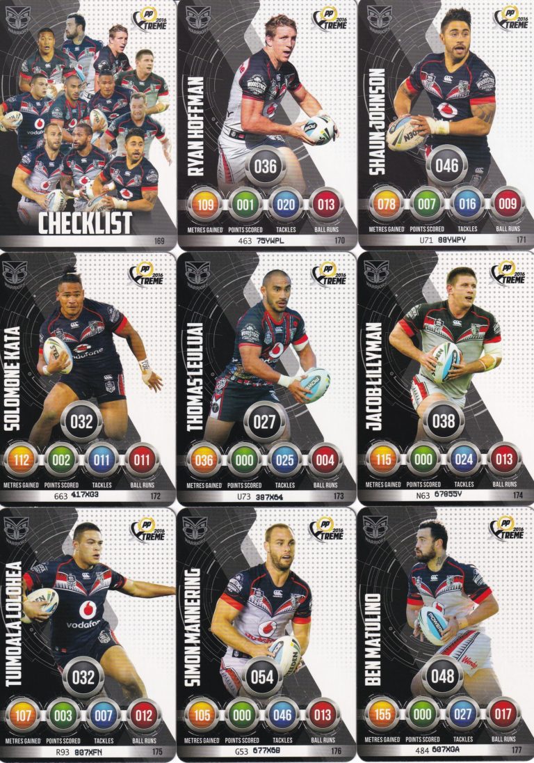 2016 NRL Xtreme Base Set - 193 Common Cards - Image 16