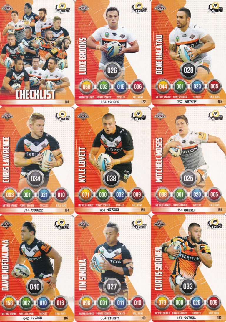 2016 NRL Xtreme Base Set - 193 Common Cards - Image 17