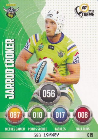 2016 NRL Xtreme Common Card - Base 015 Jarrod Croker Canberra Raiders