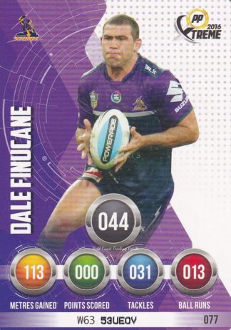 2016 NRL Xtreme Common Card - Base 077 Dale Finucane Melbourne Storm
