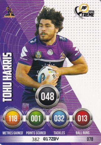 2016 NRL Xtreme Common Card - Base 078 Tohu Harris Melbourne Storm