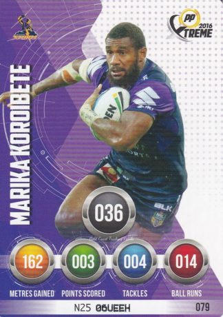 2016 NRL Xtreme Common Card - Base 079 Marika Koroibete Melbourne Storm