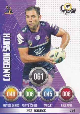 2016 NRL Xtreme Common Card - Base 084 Cameron Smith Melbourne Storm