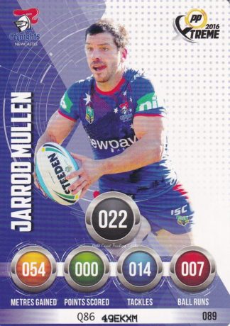 2016 NRL Xtreme Common Card - Base 089 Jarrod Mullen Newcastle Knights