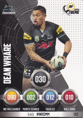 2016 NRL Xtreme Common Card - Base 132 Dean Whare Penrith Panthers