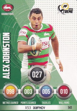 2016 NRL Xtreme Common Card - Base 141 Alex Johnston South Sydney Rabbitohs