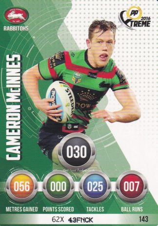 2016 NRL Xtreme Common Card - Base 143 Cameron McInnes South Sydney Rabbitohs