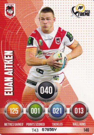2016 NRL Xtreme Common Card - Base 146 Euan Aitken St George Dragons