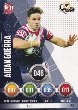2016 NRL Xtreme Common Card - Base 162 Aidan Guerra Sydney Roosters