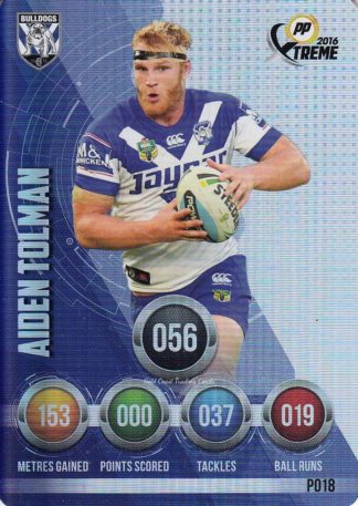 2016 NRL Xtreme Parallels - P18 Aiden Tolman Canterbury Bulldogs