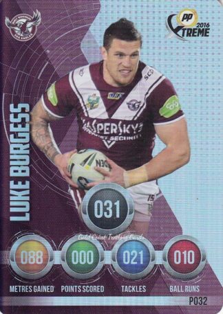 2016 NRL Xtreme Parallels - P32 Luke Burgess Manly Sea Eagles