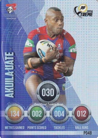 2016 NRL Xtreme Parallels - P48 Akuila Uate Newcastle Knights