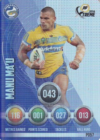 2016 NRL Xtreme Parallels - P57 Manu Ma'u Parramatta Eels
