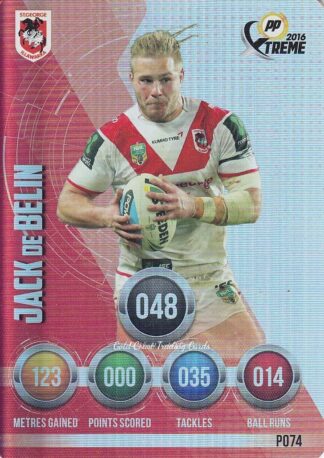 2016 NRL Xtreme Parallels - P74 Jack De Belin St George Dragons