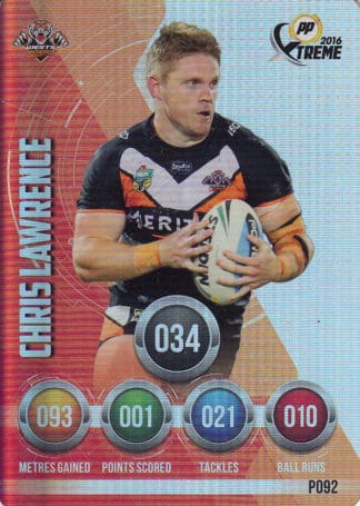 2016 NRL Xtreme Parallels - P92 Chris Lawrence Wests Tigers