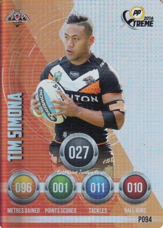 2016 NRL Xtreme Parallels - P94 Tim Simona Wests Tigers