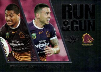 2016 NRL Elite Run & Gun Parallel - RGP01 Milford & Boyd Brisbane Broncos