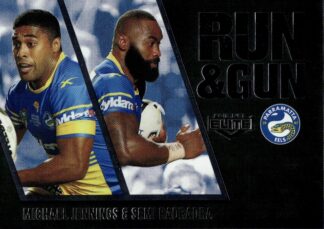 2016 NRL Elite Run & Gun Parallel - RGP19 Jennings & Radradra Parramatta Eels