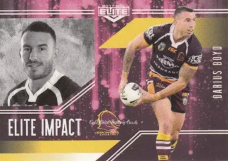 2017 NRL Elite Impact - EI01 Darius Boyd Brisbane Broncos