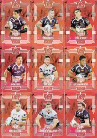 2017 NRL Elite Ruby Mojo Set - Brisbane Broncos Team Set