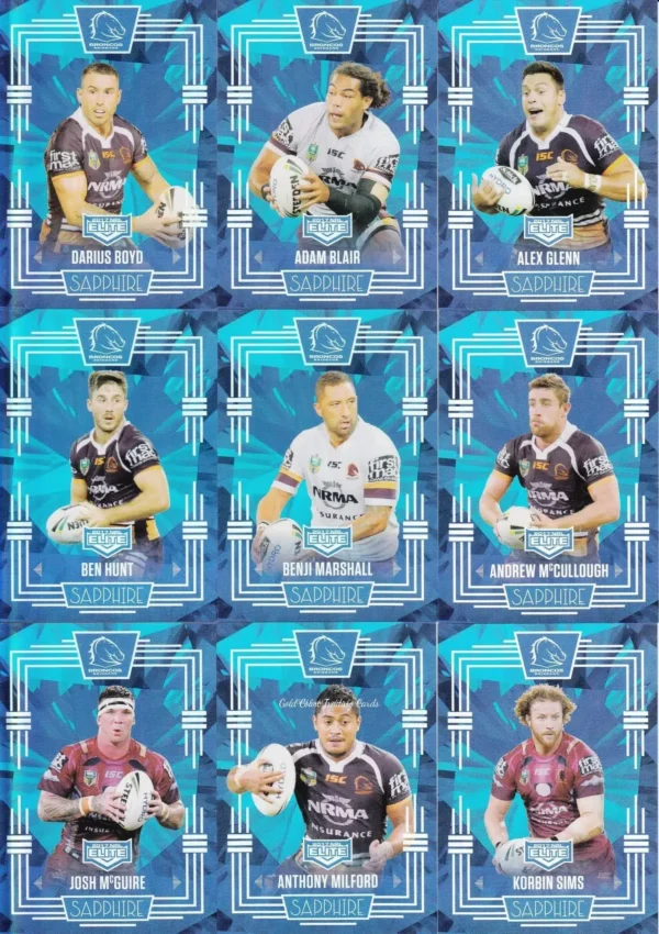 2017 NRL Elite Sapphire Mojo Set - Brisbane Broncos Team Set
