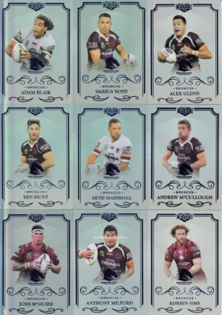2017 NRL Elite Silver Special Team Set - Brisbane Broncos