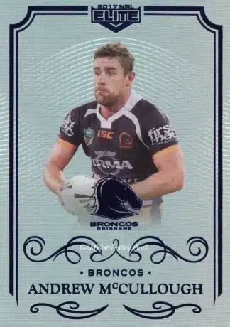 2017 NRL Elite Silver Specials - SS007 Andrew McCullough Brisbane Broncos