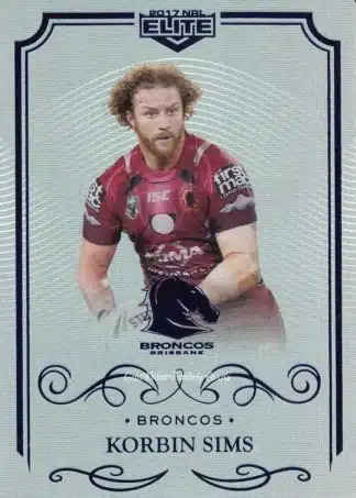 2017 NRL Elite Silver Specials - SS010 Korbin Sims Brisbane Broncos