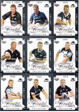 2017 NRL Elite Crystal Collection - CC01 - CC15 - Set Of 15 Luke Lewis Cards