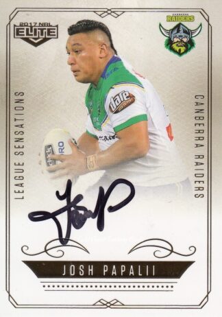 2017 NRL Elite League Sensations Signature - LS02 Josh Papalii Canberra Raiders