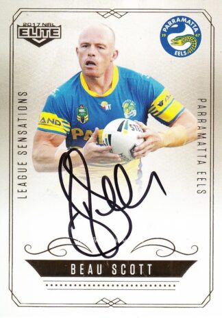 2017 NRL Elite League Sensations Signature - LS10 Beau Scott Parramatta Eels