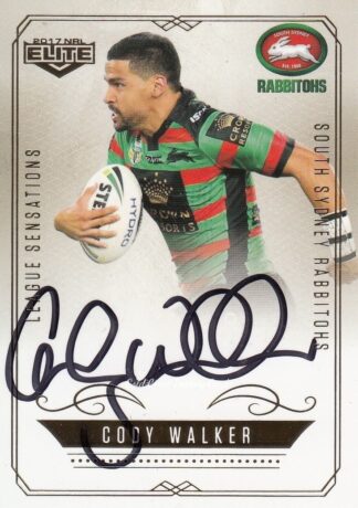 2017 NRL Elite League Sensations Signature - LS12 Cody Walker South Sydney Rabbitohs