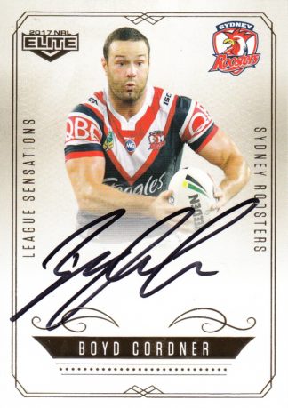 2017 NRL Elite League Sensations Signature - LS14 Boyd Cordner Sydney Roosters