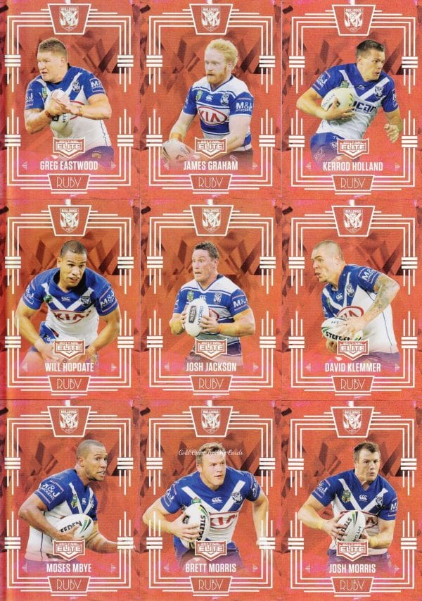 2017 NRL Elite Ruby Mojo Set - Canterbury Bulldogs Team Set