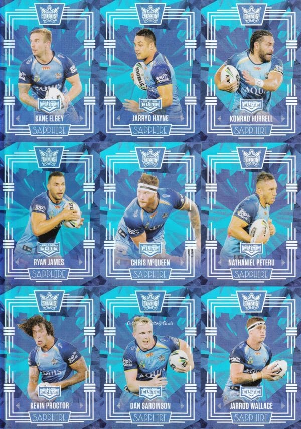 2017 NRL Elite Sapphire Mojo Set - Gold Coast Titans Team Set