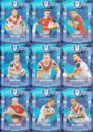 2017 NRL Elite Sapphire Mojo Set - St George Dragons Team Set