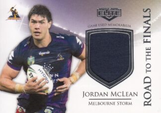 2017 NRL Elite Road To The Finals Jersey Patch - RF3 Jordan McLean Melbourne Storm