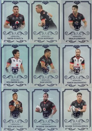 2017 NRL Elite Silver Special Team Set - Warriors