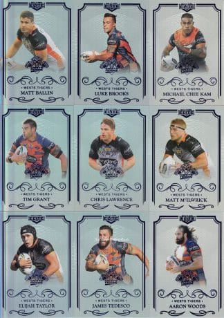 2017 NRL Elite Silver Special Team Set - Wests Tigers