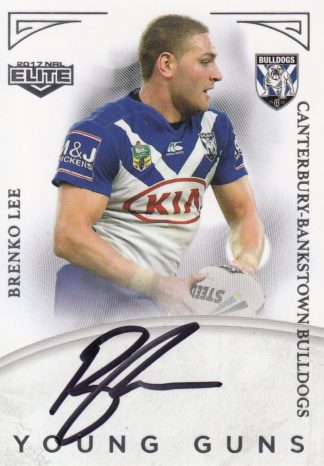 2017 NRL Elite Young Guns Signature - YG03 Brenko Lee Canterbury Bulldogs