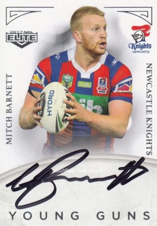 2017 NRL Elite Young Guns Signature - YG08 Mitch Barnett Newcastle Knights