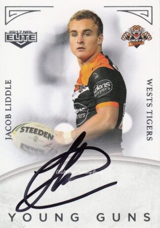 2017 NRL Elite Young Guns Signature - YG16 Jacob Liddle Wests Tigers