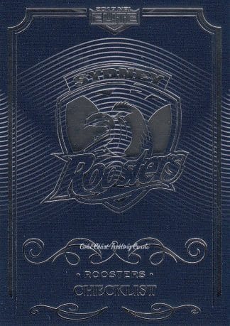 2017 NRL Elite Common Card - Base 131 Checklist Sydney Roosters