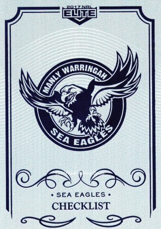 2017 NRL Elite Silver Specials - SS051 Checklist Manly Sea Eagles