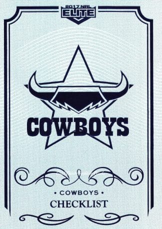 2017 NRL Elite Silver Specials - SS081 Checklist North QLD Cowboys