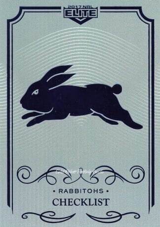 2017 NRL Elite Silver Specials - SS111 Checklist South Sydney Rabbitohs
