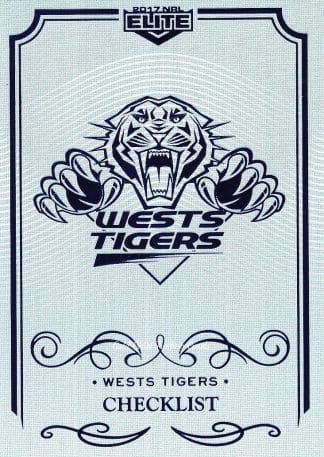 2017 NRL Elite Silver Specials - SS151 Checklist Wests Tigers