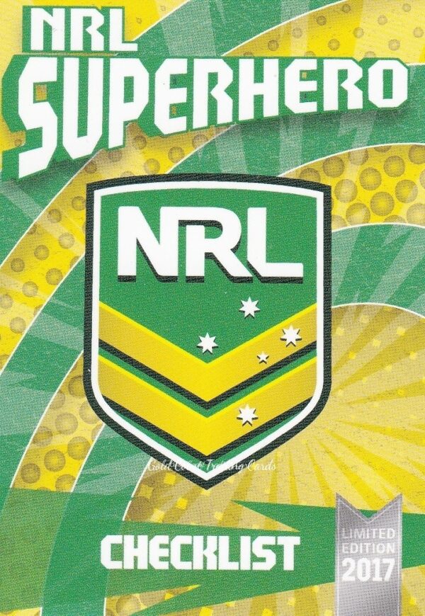 2017 NRL Superhero - SH01 Checklist