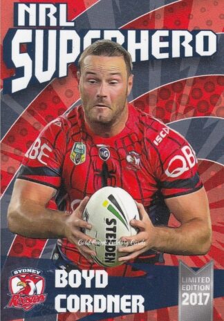 2017 NRL Superhero Card - SH13 Boyd Cordner Sydney Roosters