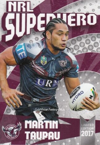 2017 NRL Superhero Card - SH15 Martin Taupau Manly Sea Eagles
